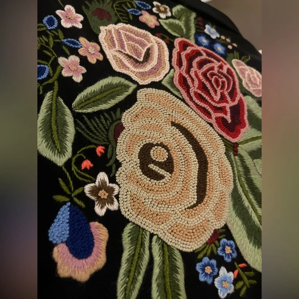 CAbi Black Velvet Trench Coat with Leopard Lining - Picture 4 of 4